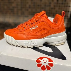 Fila Disrupter II Premium Orange Sneakers sz 8.5
